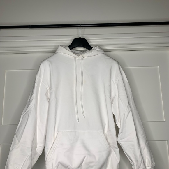 Balenciaga Archetype Back Logo White Pullover Hoodie - Picture 2 of 9